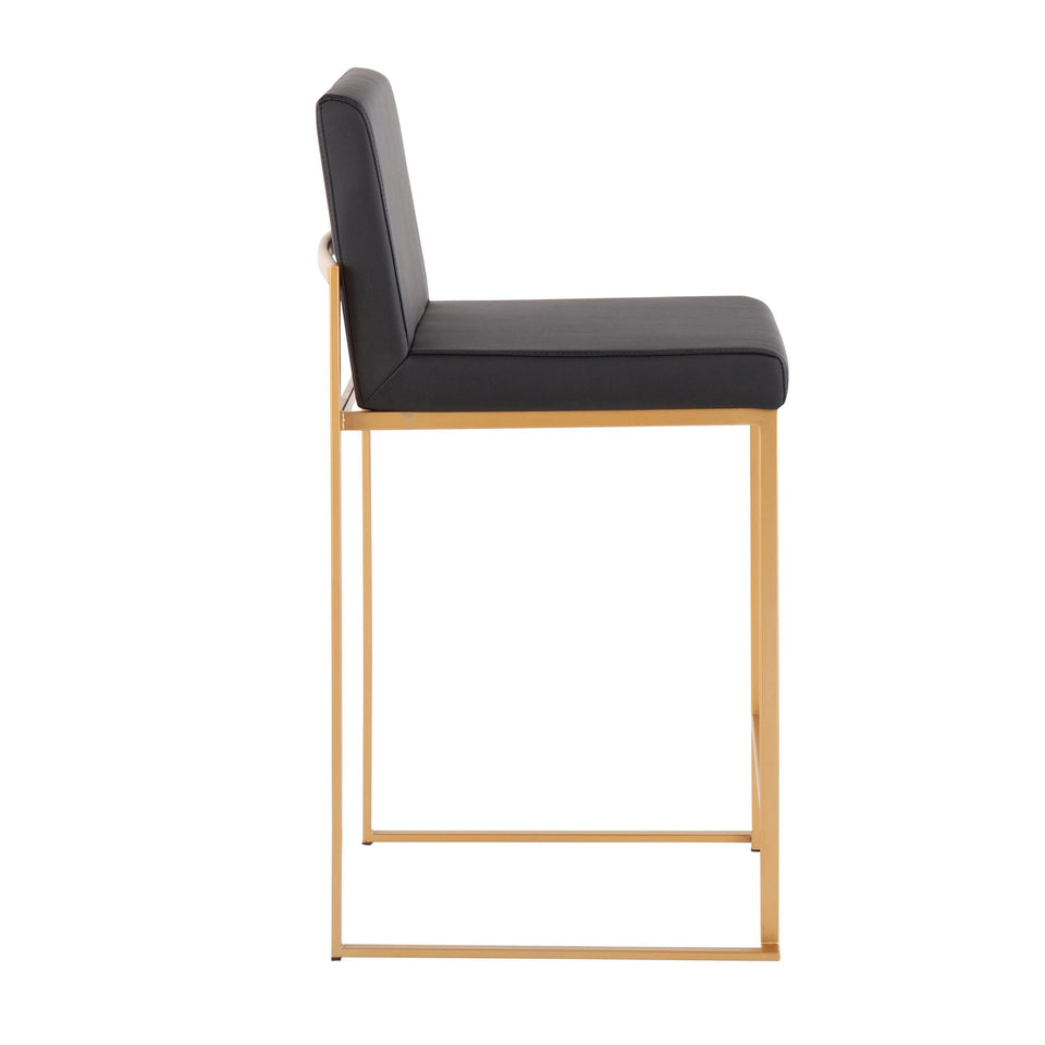 Fuji High Back 26" Fixed-Height Counter Stool - Set of 2