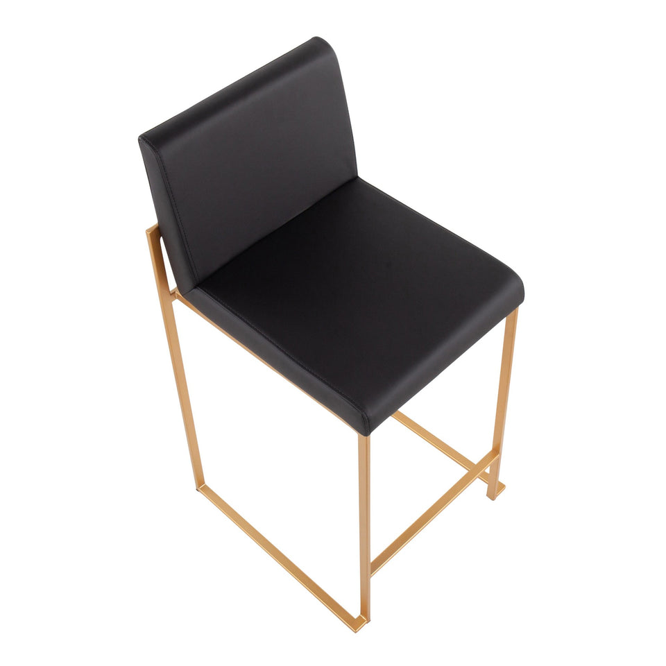 Fuji High Back 26" Fixed-Height Counter Stool - Set of 2