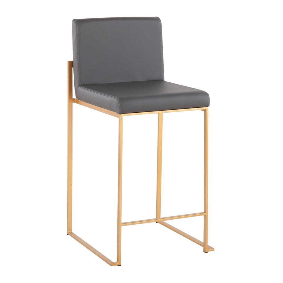 Fuji High Back 26" Fixed-Height Counter Stool - Set of 2