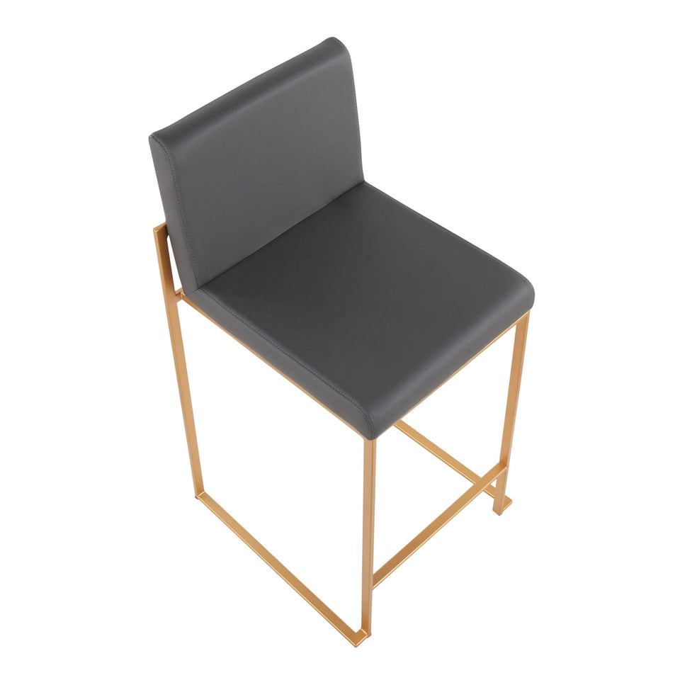Fuji High Back 26" Fixed-Height Counter Stool - Set of 2