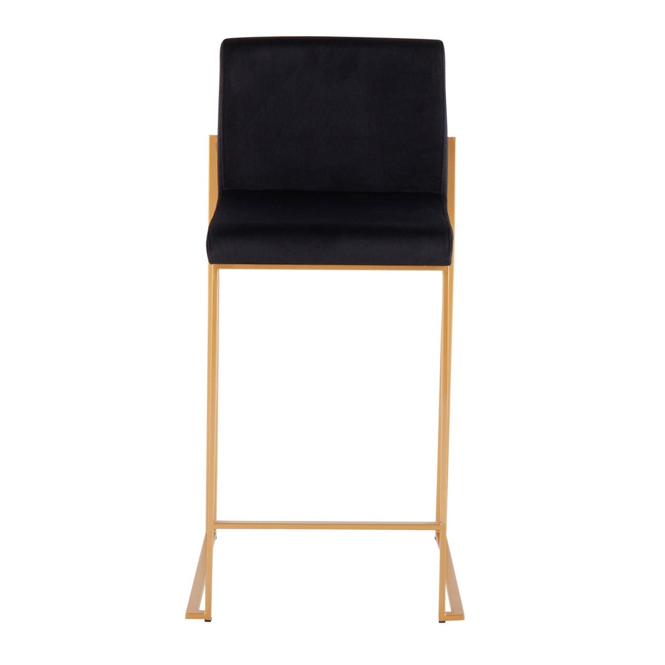 Fuji High Back 26" Fixed-Height Counter Stool - Set of 2