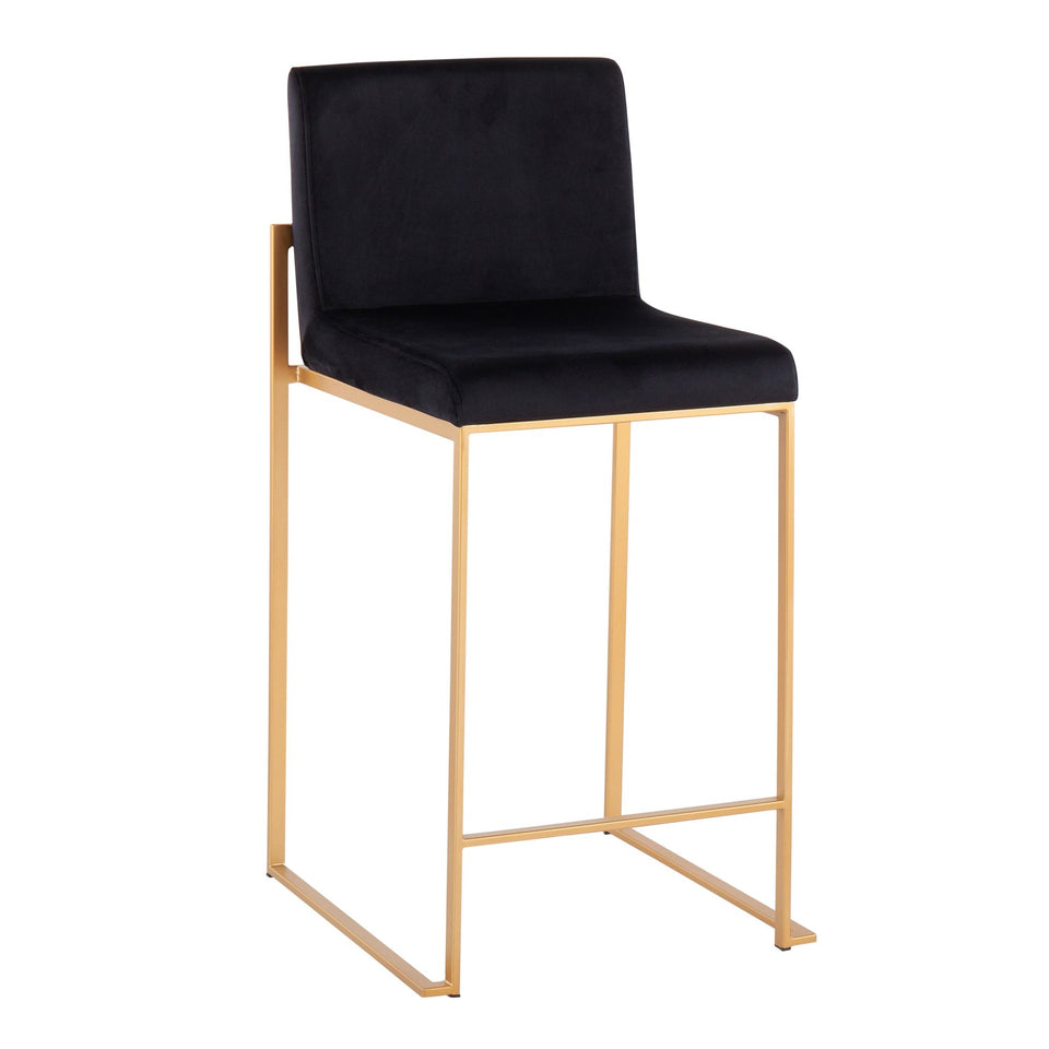 Fuji High Back 26" Fixed-Height Counter Stool - Set of 2