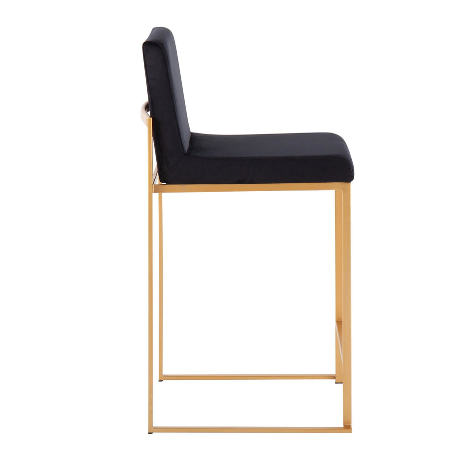 Fuji High Back 26" Fixed-Height Counter Stool - Set of 2