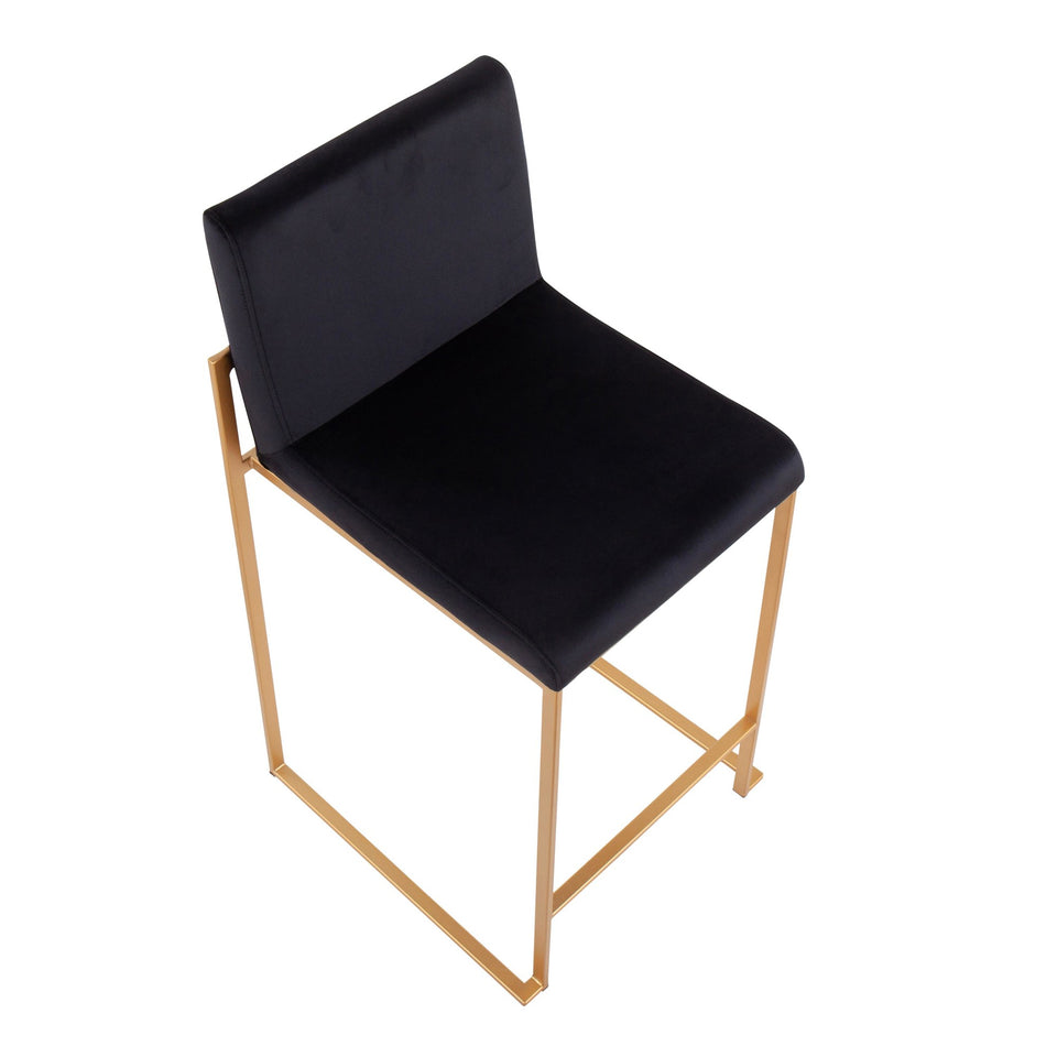 Fuji High Back 26" Fixed-Height Counter Stool - Set of 2