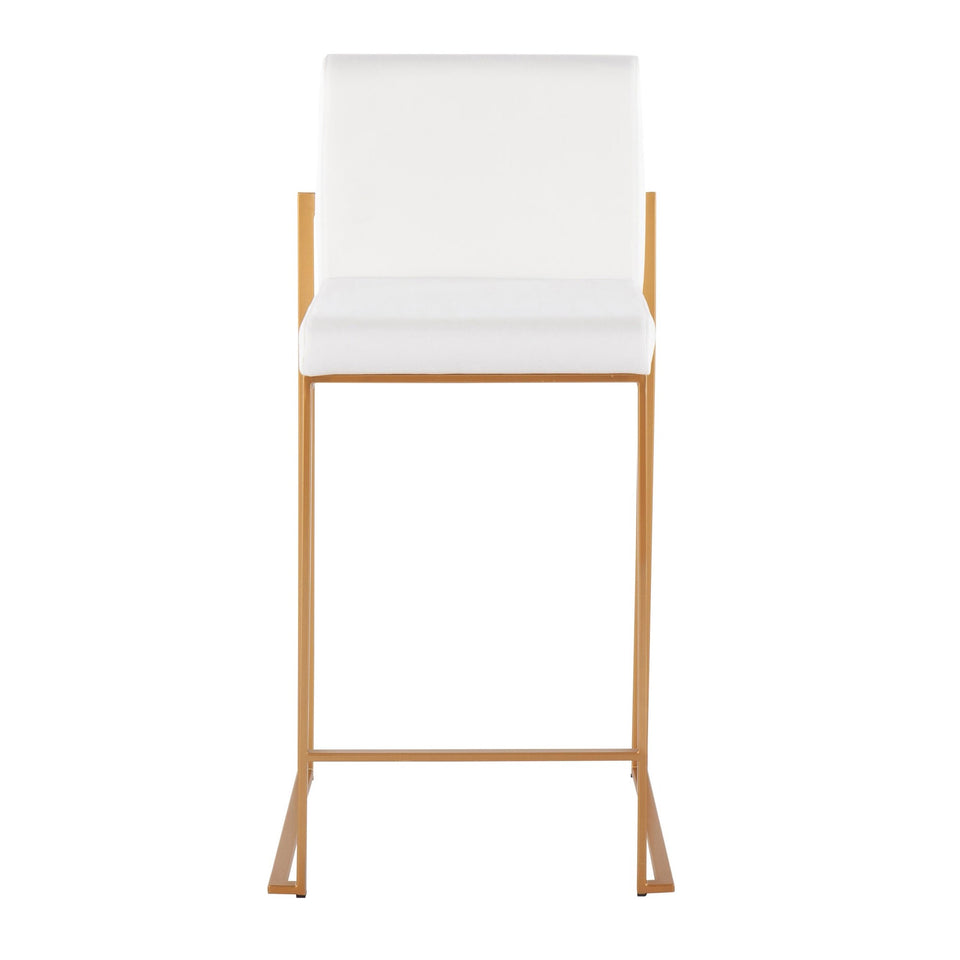 Fuji High Back 26" Fixed-Height Counter Stool - Set of 2