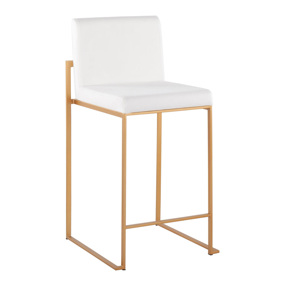 Fuji High Back 26" Fixed-Height Counter Stool - Set of 2