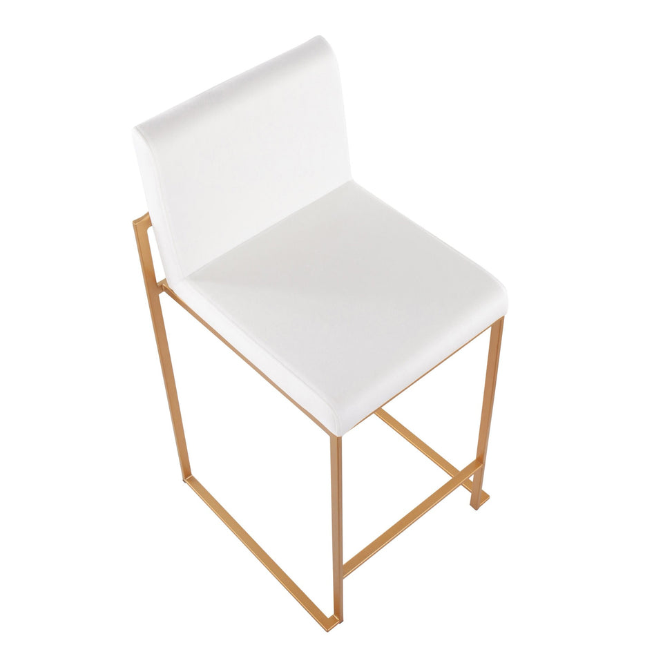 Fuji High Back 26" Fixed-Height Counter Stool - Set of 2