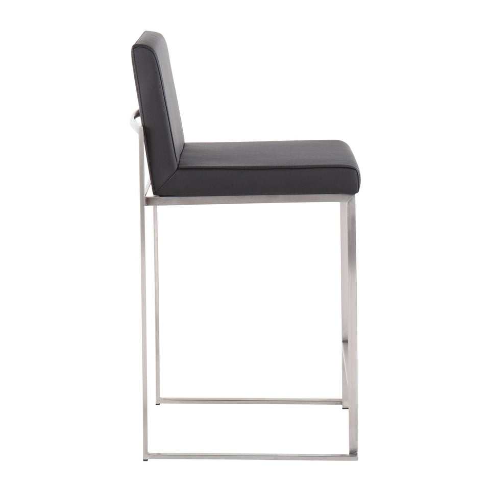 Fuji High Back 26" Fixed-Height Counter Stool - Set of 2