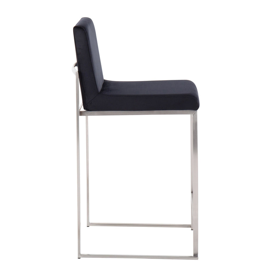 Fuji High Back 26" Fixed-Height Counter Stool - Set of 2