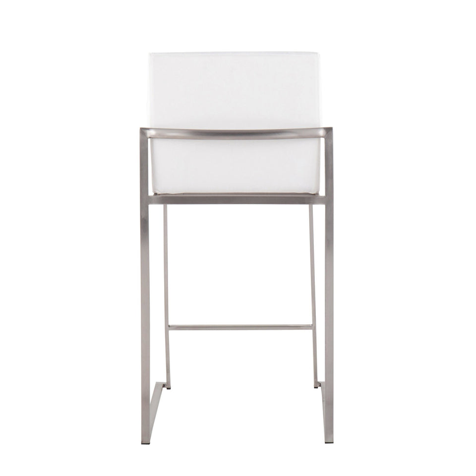 Fuji High Back 26" Fixed-Height Counter Stool - Set of 2