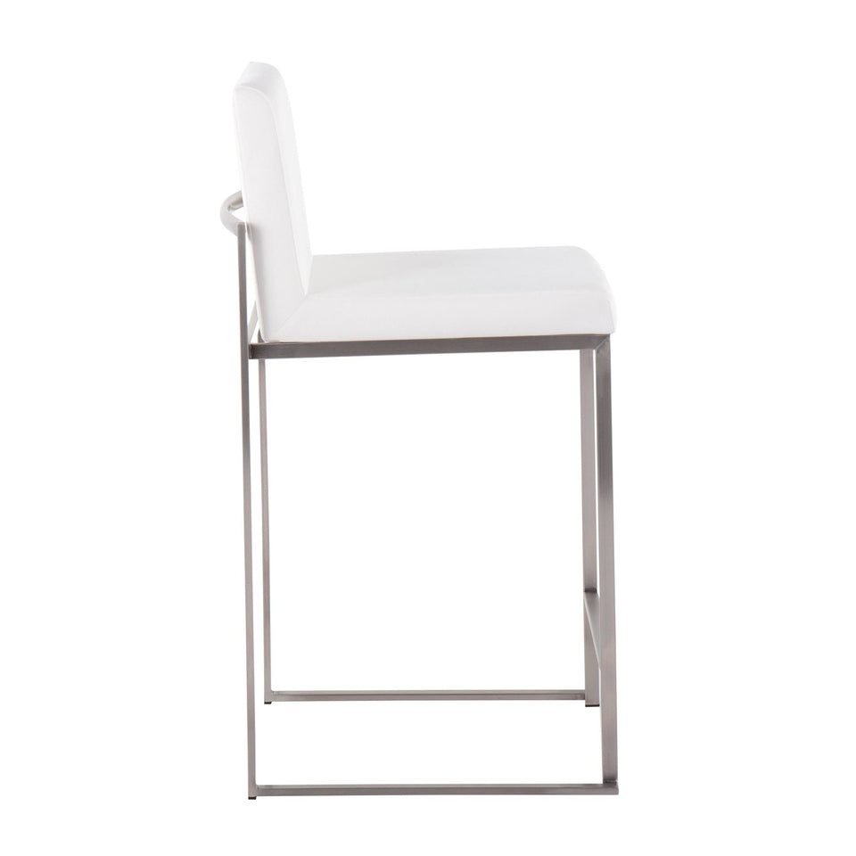 Fuji High Back 26" Fixed-Height Counter Stool - Set of 2