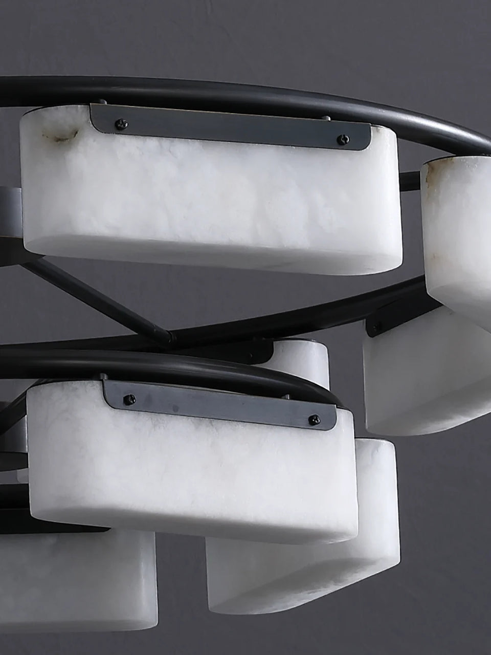 Rectangle Fusion Alabaster Chandelier