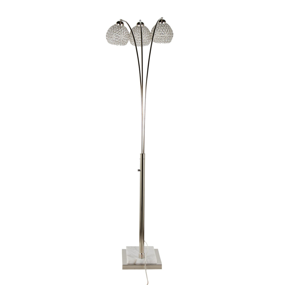 Willow Crystal 74" Metal Floor Lamp