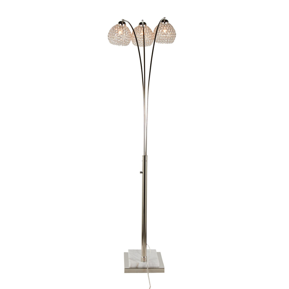 Willow Crystal 74" Metal Floor Lamp