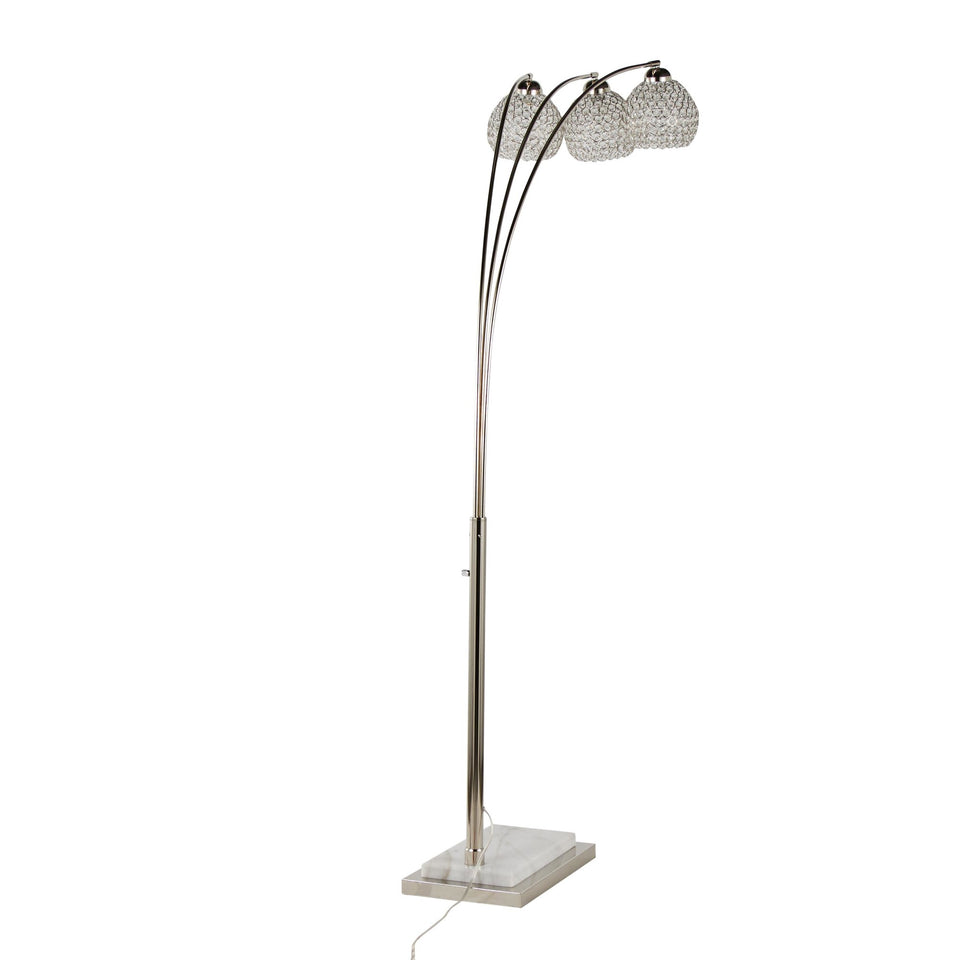 Willow Crystal 74" Metal Floor Lamp