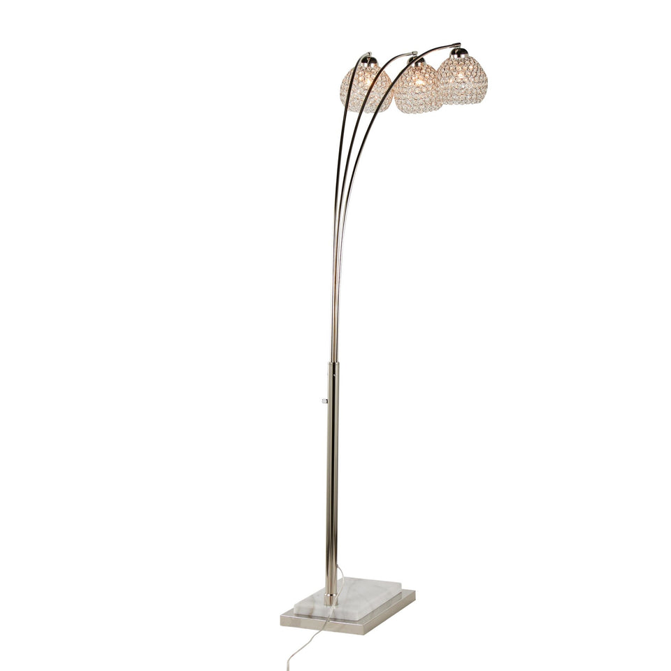 Willow Crystal 74" Metal Floor Lamp