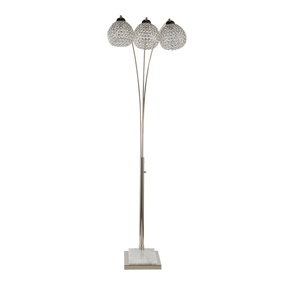 Willow Crystal 74" Metal Floor Lamp
