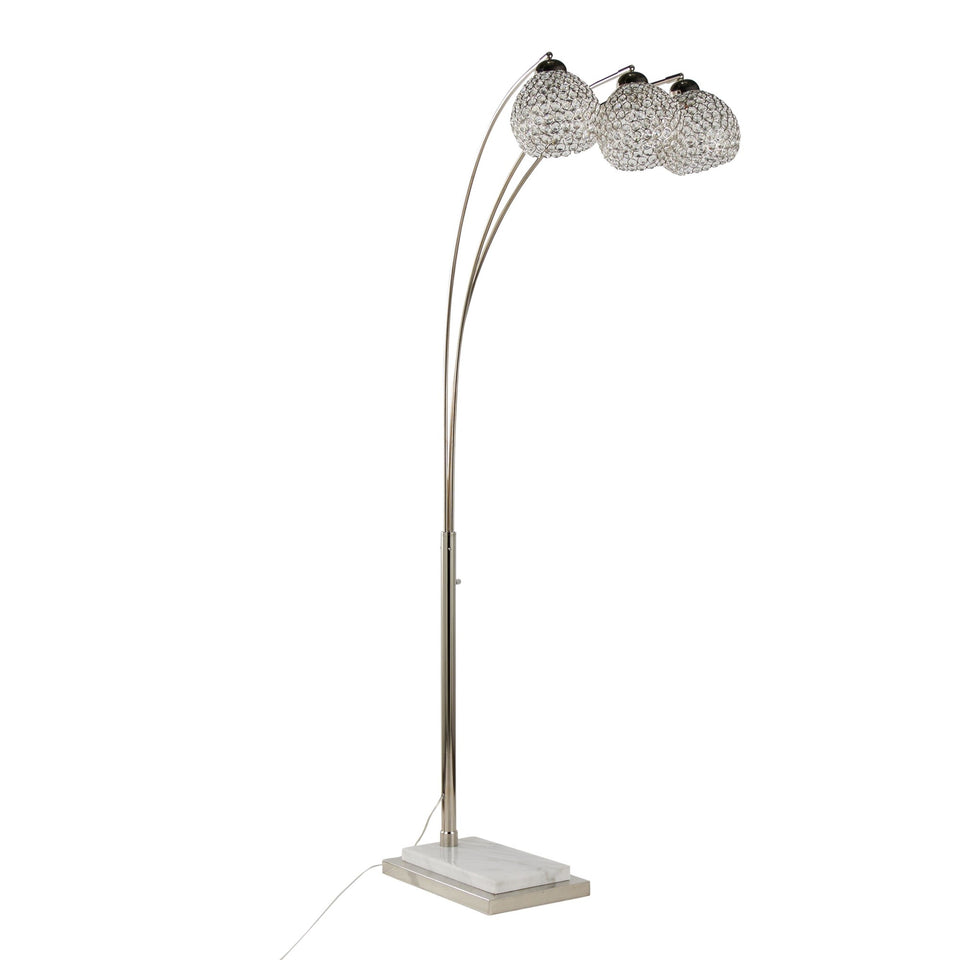 Willow Crystal 74" Metal Floor Lamp