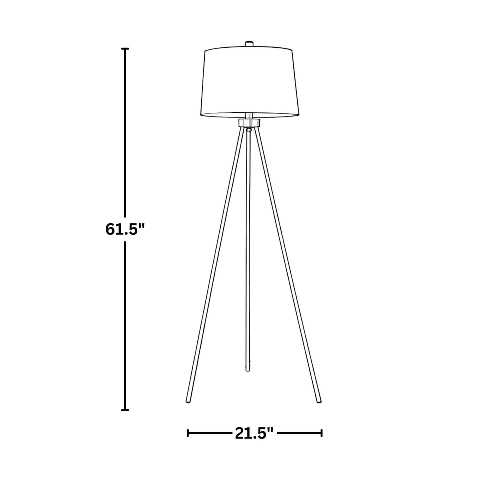 Tripod 61" Metal Floor Lamp