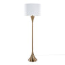 Matte Golden Bronze Metal, White Linen