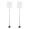 Polished Nickel, Clear Crystal, White Linen