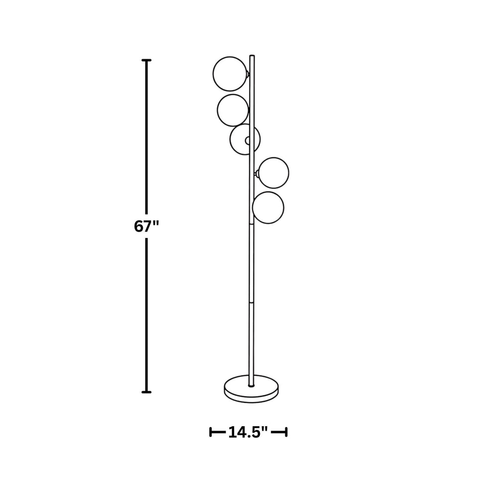 Bubbles 67" Metal Floor Lamp