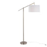 Brushed Nickel, Off-white Linen