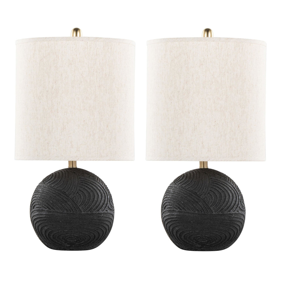 Kona 23" Polyresin Table Lamp - Set of 2
