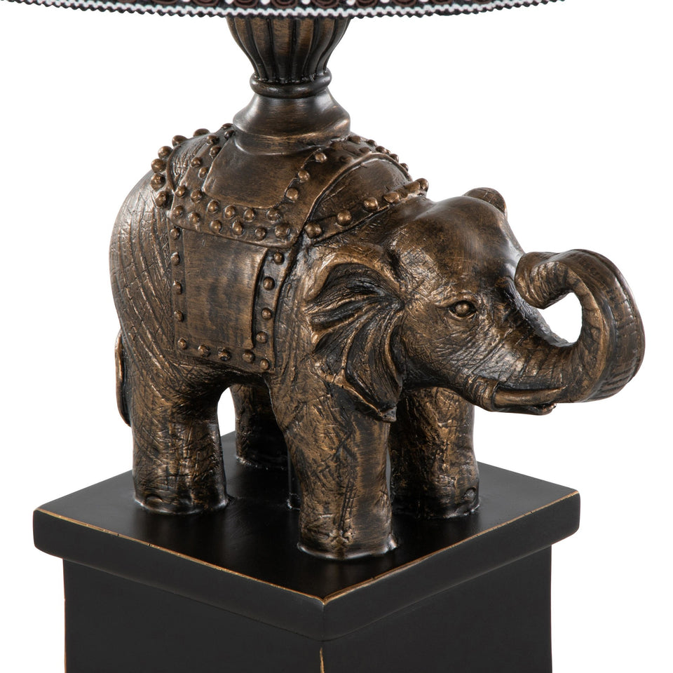 Elephant 27" Polyresin Table Lamp - Set of 2