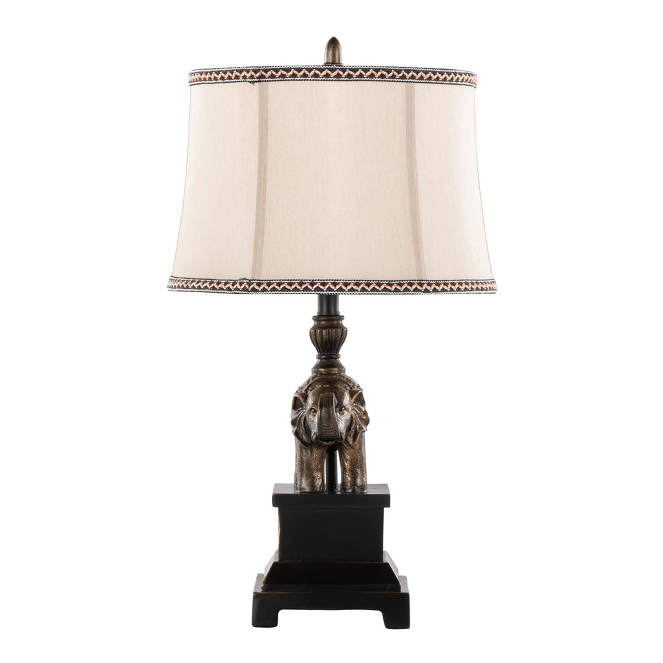 Elephant 27" Polyresin Table Lamp - Set of 2