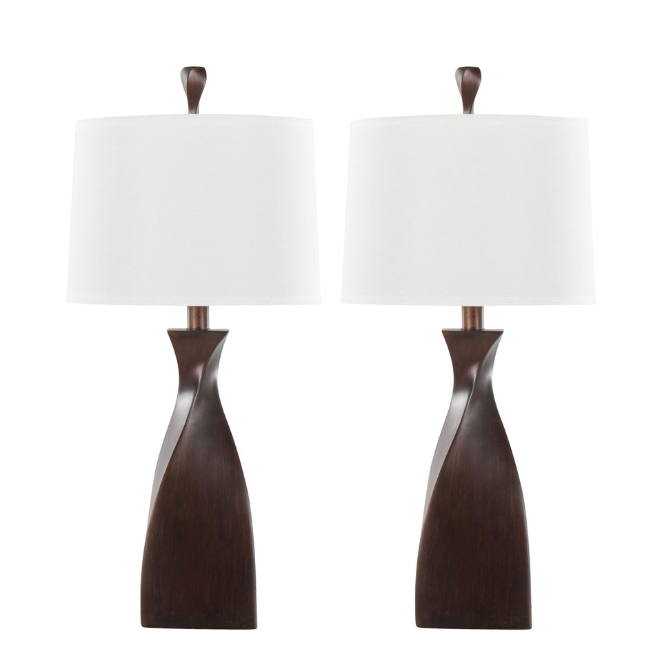 Curvo 30" Polyresin Table Lamp - Set of 2