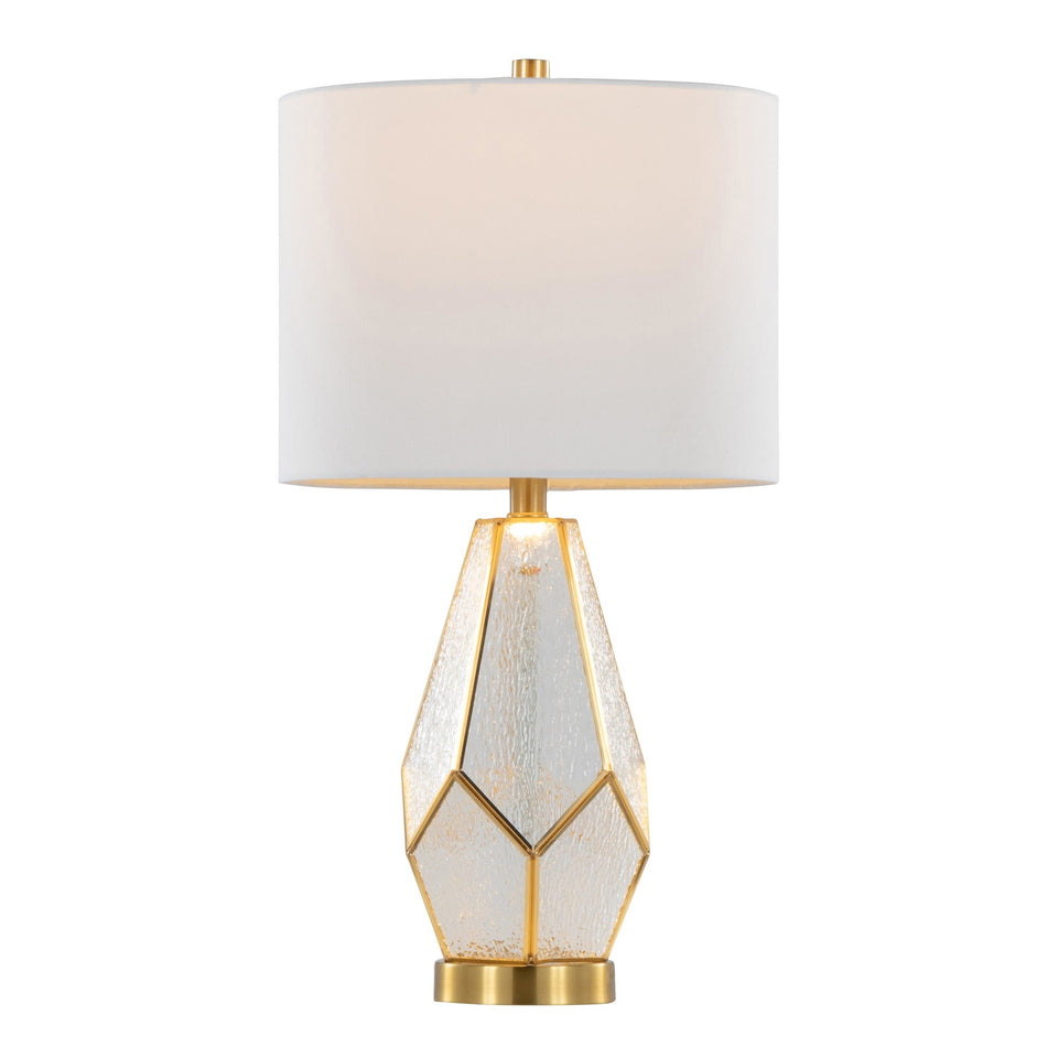 Geo Rain Glass 25" Table Lamp - Set of 2