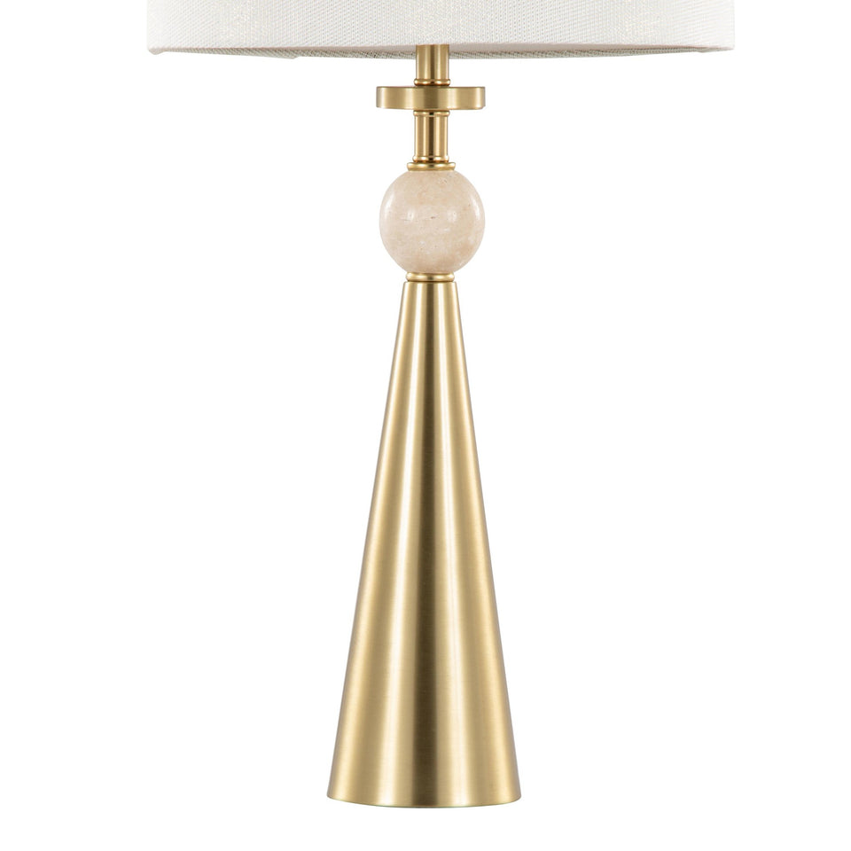 Cone Travertine 27" Table Lamp - Set of 2