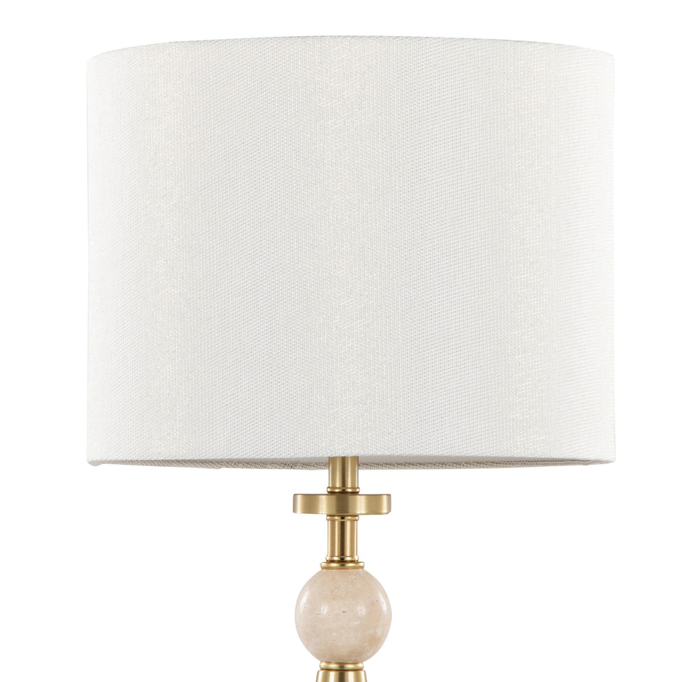 Cone Travertine 27" Table Lamp - Set of 2