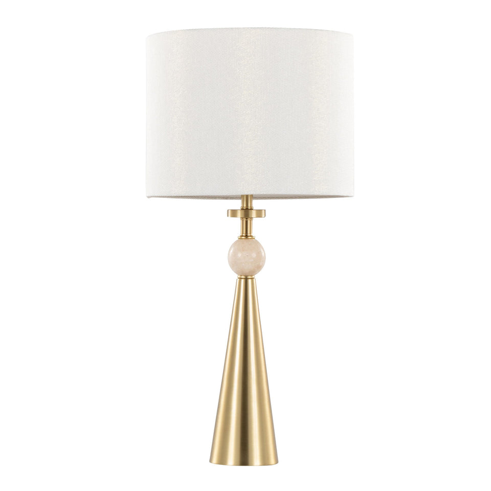 Cone Travertine 27" Table Lamp - Set of 2