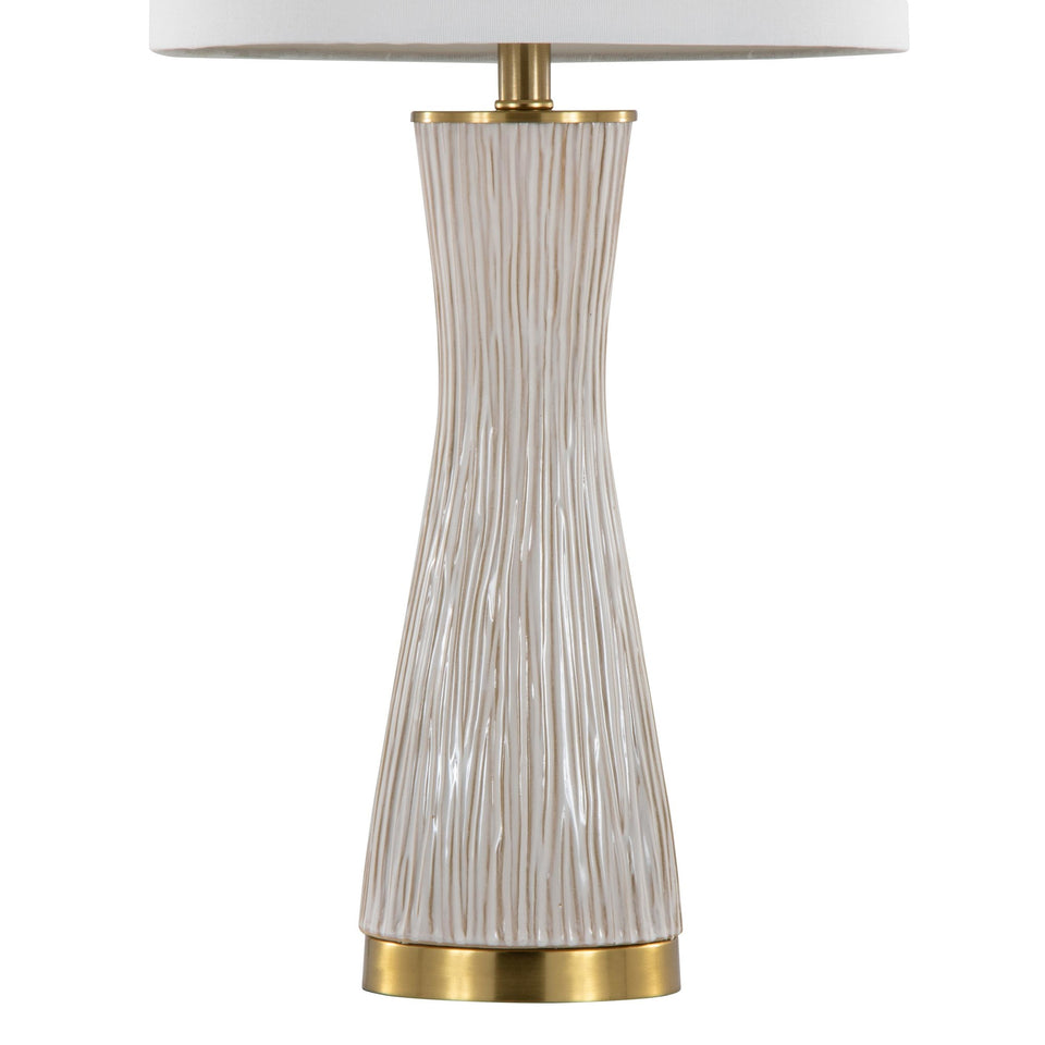 Gemma 28" Brush Ceramic Table Lamp - Set of 2