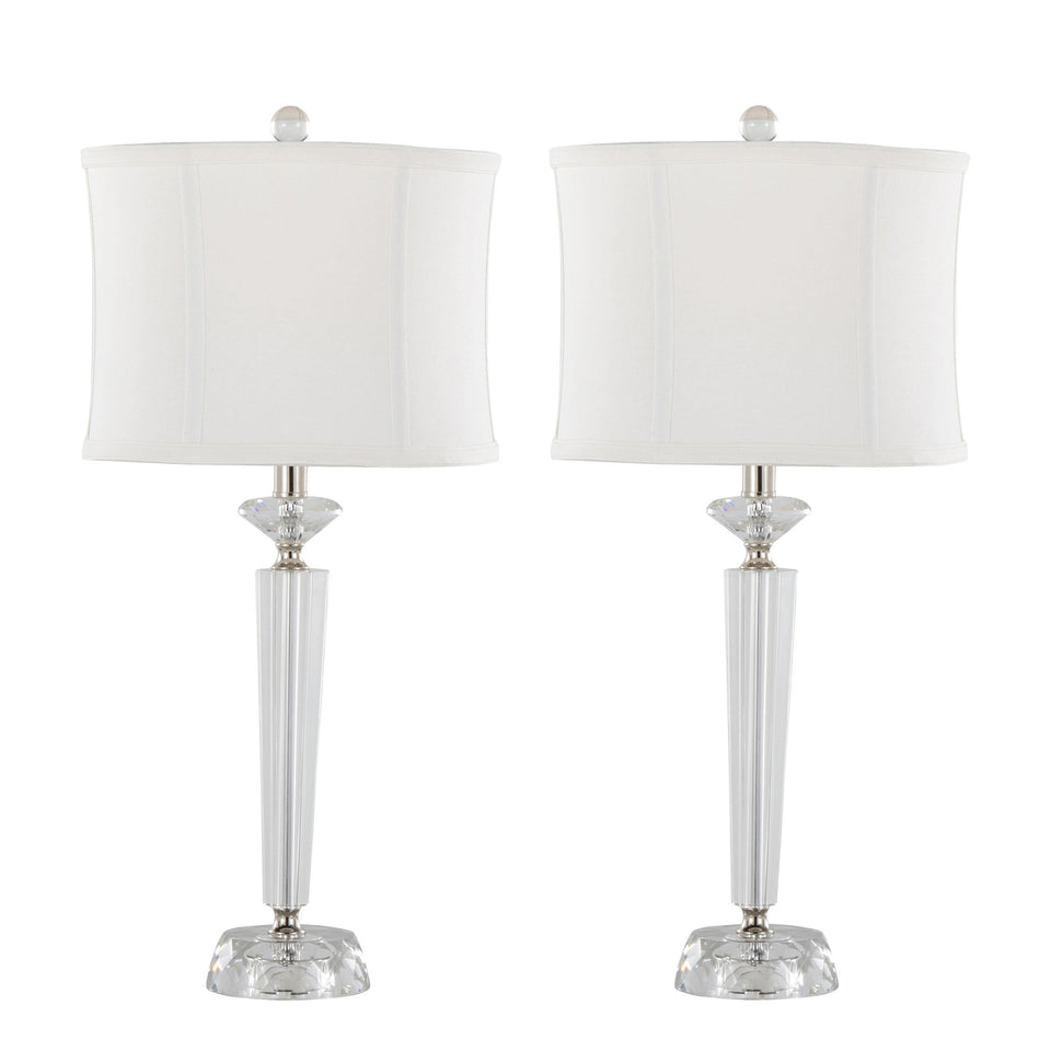 Diamond Torch 25" Crystal Table Lamp - Set of 2