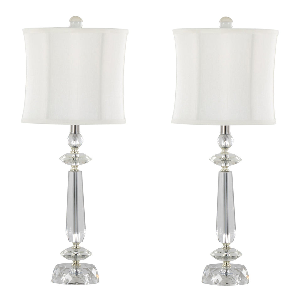 Karat 25" Crystal Table Lamp - Set of 2