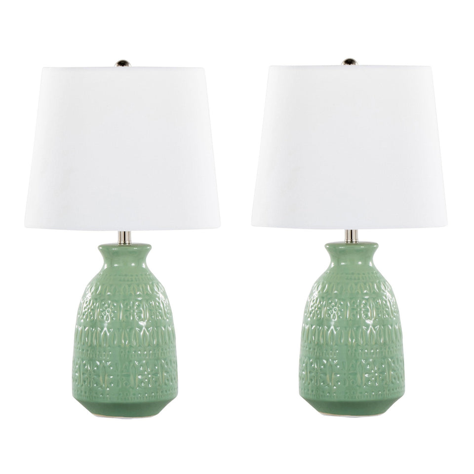 Claudia 20" Ceramic Accent Lamp - Set of 2