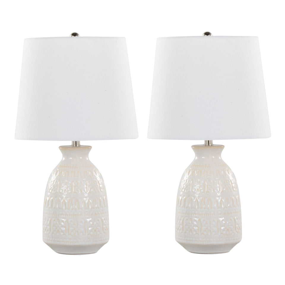 Claudia 20" Ceramic Accent Lamp - Set of 2