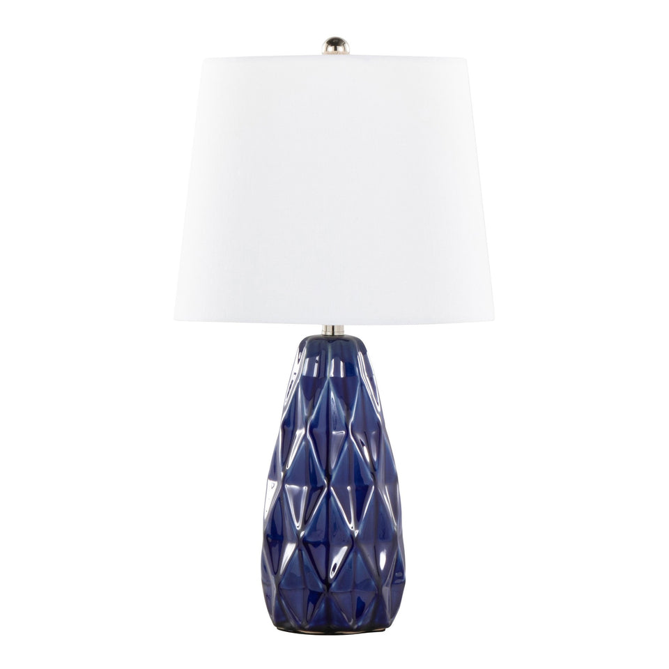 Hex 20" Ceramic Accent Lamp - Set of 2