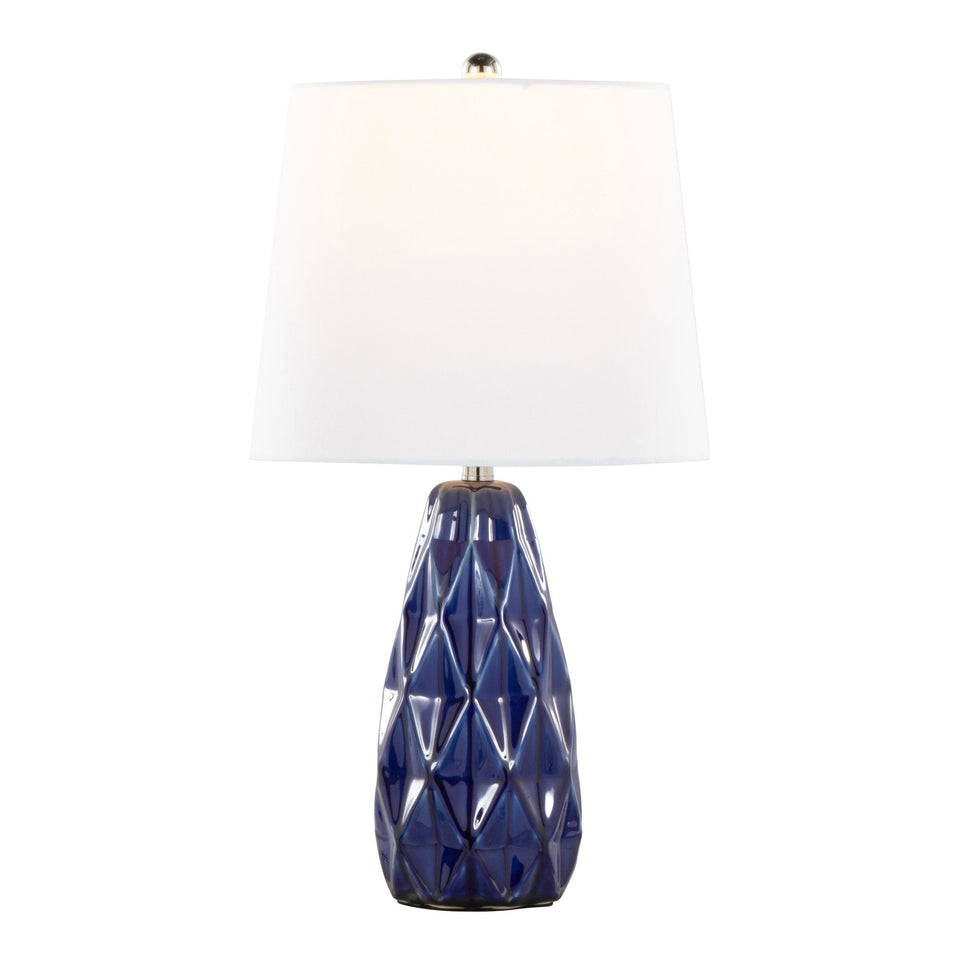 Hex 20" Ceramic Accent Lamp - Set of 2