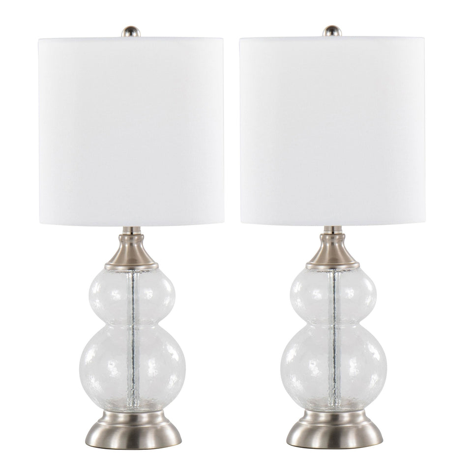 Belle 20" Glass Accent Lamp - Set of 2
