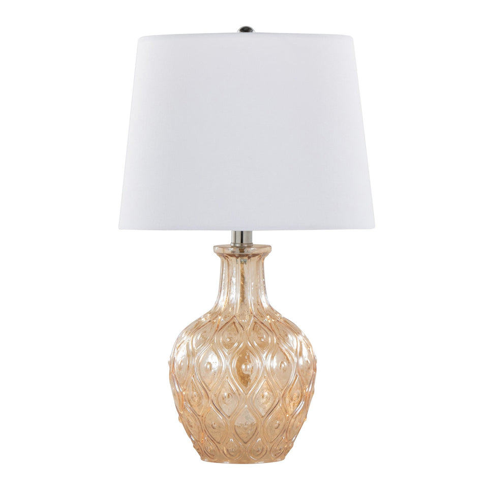 Gloria Round 20" Glass Accent Lamp - Set of 2
