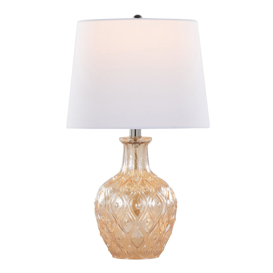 Gloria Round 20" Glass Accent Lamp - Set of 2