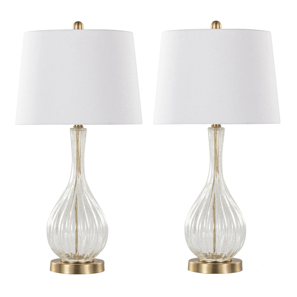 Jenny 27" Glass Table Lamp - Set of 2