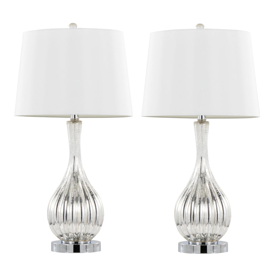 Jenny 27" Glass Table Lamp - Set of 2