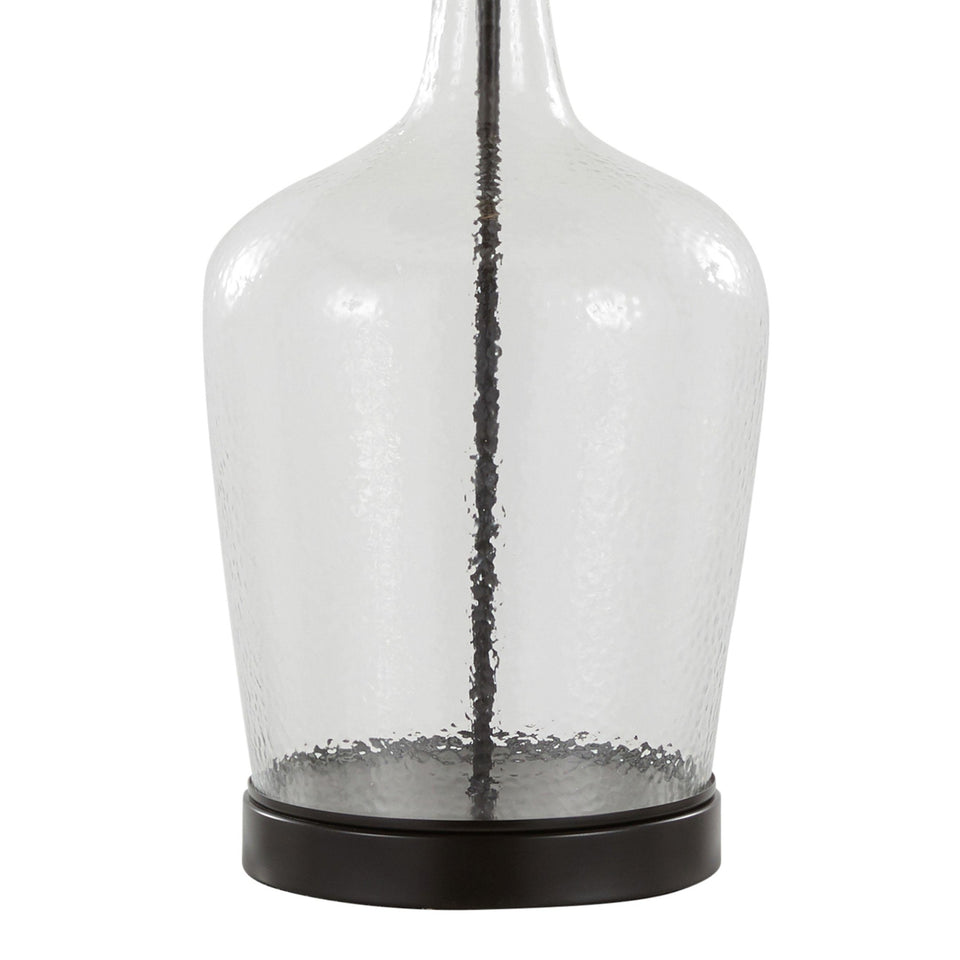 Botella 28" Glass Table Lamp with USB - Set of 2