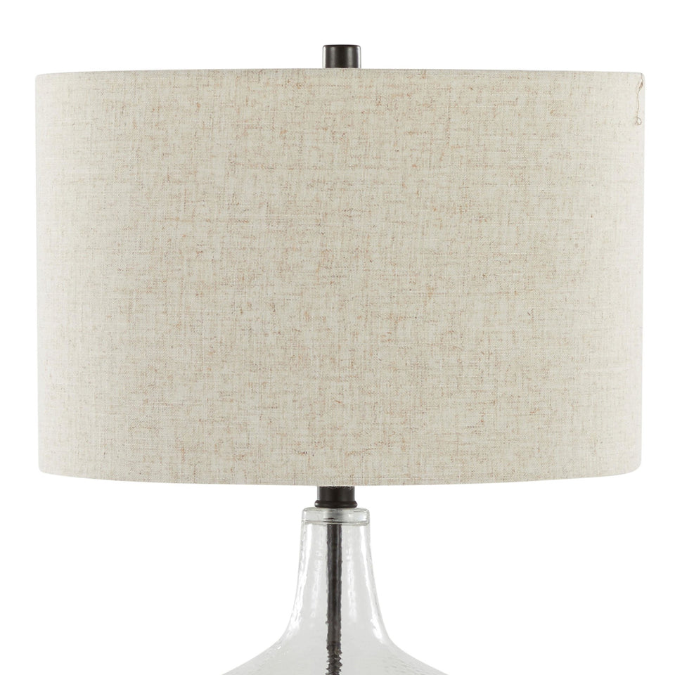 Botella 28" Glass Table Lamp with USB - Set of 2