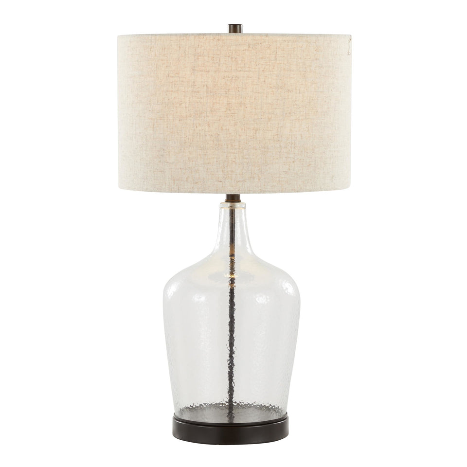 Botella 28" Glass Table Lamp with USB - Set of 2